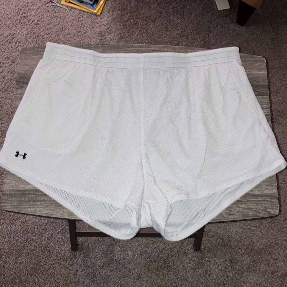 Under Armour White Mesh Shorts